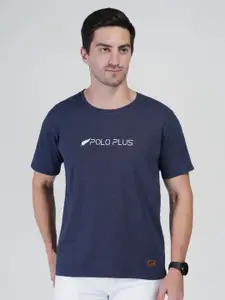 Polo Plus Men Bio Finish Typography Printed Round Neck Cotton T-shirt