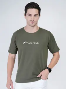 Polo Plus Men Bio Finish Typography Printed Round Neck Cotton T-shirt