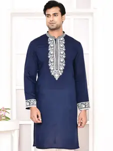 MAAHI FABS Men Floral Thread Work Kurta