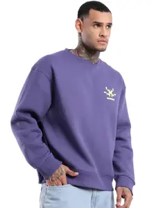 WROGN Men Cotton Graphic Printed Sweatshirt