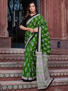 KALINI Bagh Silk Blend Bagru Saree