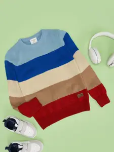 Pantaloons Junior Boys Striped Round Neck Pullover