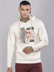 ADRO Men Printed Hooded Pullover Sweatshirt