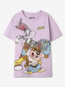 The Souled Store Boys Graphic Printed Round Neck Cotton T-shirt