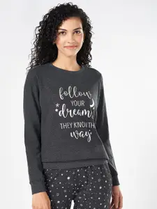 Dreamz by Pantaloons Women Printed Drop-Shoulder Lounge T-Shirt