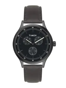 Timex Men Brass Dial & Leather Straps Analogue Watch TWHG03SMU13