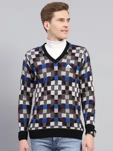 Monte Carlo Men Checked Woollen Pullover