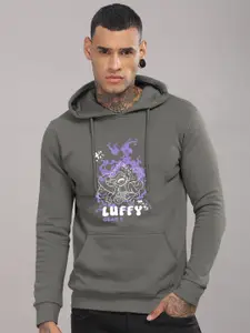 ADRO Men Printed Hooded Pullover Sweatshirt