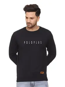Polo Plus Men Typography Printed Round Neck Sweatshirt