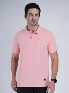 Polo Plus Men Bio Finish Solid Polo Collar T-shirt