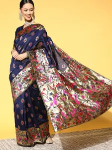 KALINI Floral Zari Banarasi Designer Saree