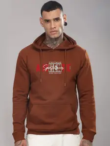 ADRO Men Cotton Graphic Printed Long Sleeves Hooded Sweatshirt