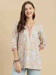 KALINI Women Abstract Printed Pure Cotton Kurti