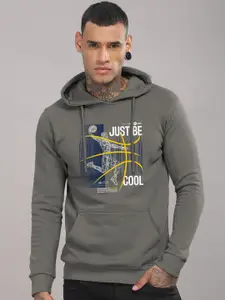 ADRO Men Printed Hooded Pullover Sweatshirt