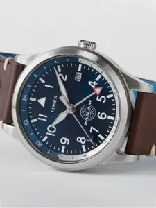 Timex Men Dial & Leather Straps Analogue Watch TW2W97300X6