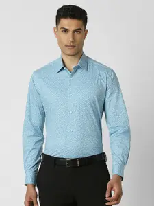 Van Heusen Men Spread Collar Micro Ditsy Printed Cotton Formal Shirt