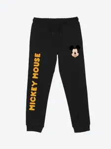 YK Disney Boys Typography Printed Cotton Joggers