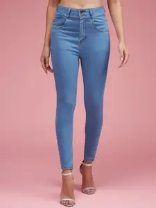 DressBerry Women Skinny Fit High Rise Ice Wash Stretchable High Waist Denim Jeans