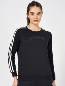 Ajile by Pantaloons Women Solid Round Neck Pure Cotton Sweatshirt