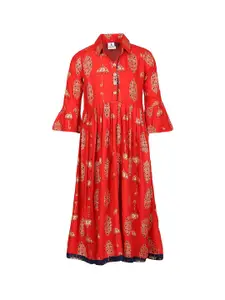BAESD Girls Cotton Ethnic Motifs Printed Kurta