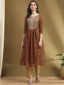 Biba Women Printed Georgette Kurta