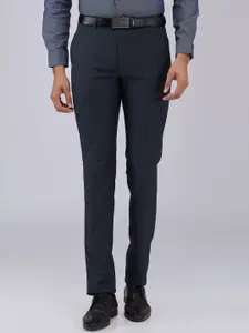 Raymond Men Checked Slim Fit Trousers