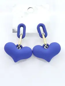 VAGHBHATT Heart Shaped Chain Linked Drop Earrings
