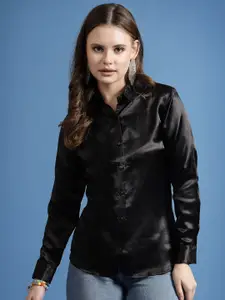 BEING NAUGHTY Women Comfort Spread Collar Solid Party Shirt