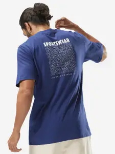 Domyos By Decathlon Placement Printed Pure Cotton Round Neck Oversized T-Shirt