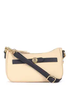 Tommy Hilfiger Self Design Half Moon Sling Hand Bag