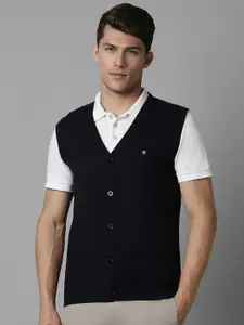 Louis Philippe Men V-Neck Cardigan Sweaters