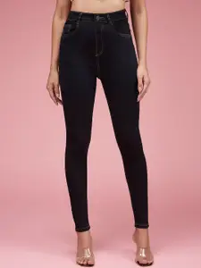 DressBerry Women Skinny High Rise Clean Look Regular Stretchable Denim Jeans