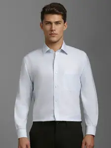 Louis Philippe Men Classic Spread Collar Solid Cotton Formal Shirt