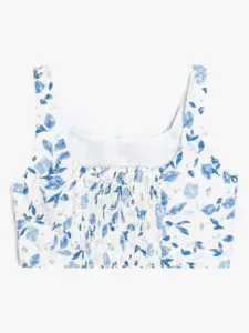 Koton Girls Floral Printed Shoulder Straps Tank Cotton Top
