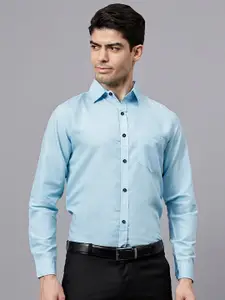 TrendiVastra Men India Slim Spread Collar Solid Cotton Slim Fit Formal Shirt