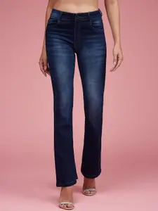 DressBerry Women Bootcut Mid Rise Regular Length Denim Stretchable Jeans