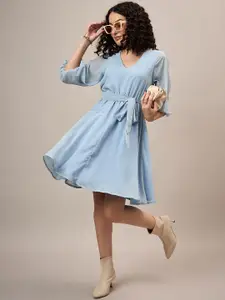 The Roadster Lifestyle Co Women V-Neck Above Knee Dress