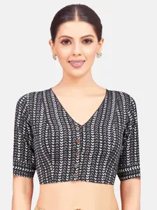 Studio Shringaar Printed Pure Cotton Saree Blouse