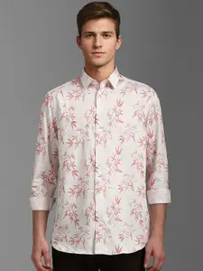 Louis Philippe Sport Men Classic Spread Collar Floral Printed Cotton Casual Shirt