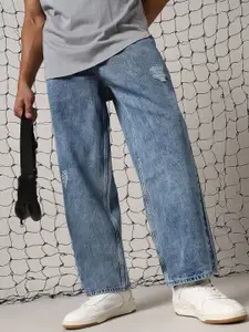 Hubberholme Men Loose Relaxed Baggy Fit Light Fade Jeans