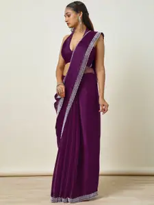 Soch Embellished Beads and Stones Tissue Saree