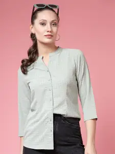 BEING NAUGHTY Women Comfort Mandarin Collar Checked Casual Shirt