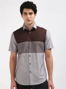 Calvin Klein Jeans Men Cutaway Collar Colourblocked Cotton Casual Shirt