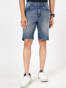 SF JEANS by Pantaloons Men Solid Washed Cotton Shorts