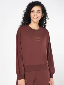 Ajile by Pantaloons Women Graphic Printed Round Neck Sweatshirt