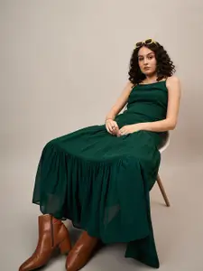 The Roadster Women Solid Lifestyle Co Sleeveless Long Maxi Dress