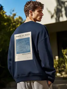 NOBERO Oversized Back Printed Sweatshirt