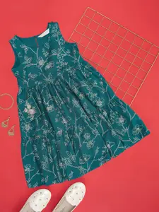 AKKRITI BY PANTALOONS Girls Floral Printed Fit & Flare Dress