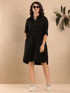 Gazillion Women Solid Spread Collar Original Semiformal Shirt