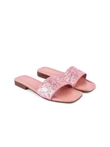JM Looks Women Embellished Ethnic Open Toe Flats